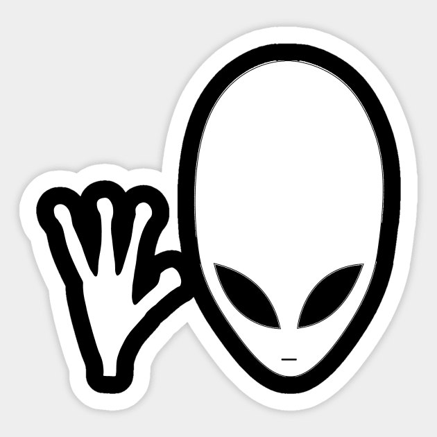 alien hi Sticker by Mamon